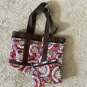 LeSportsac tote discontinued style, print